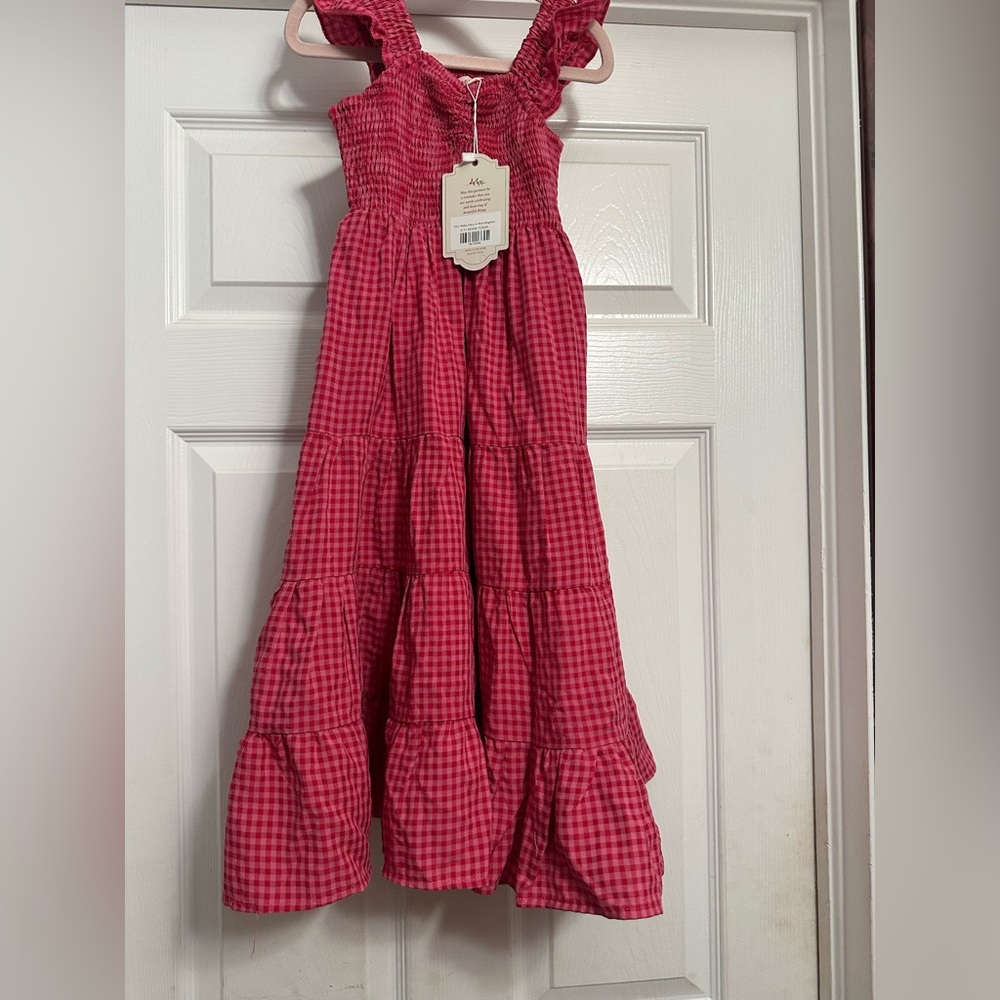 Ivy City Co mini Hailey Pink Gingham Mini Dress